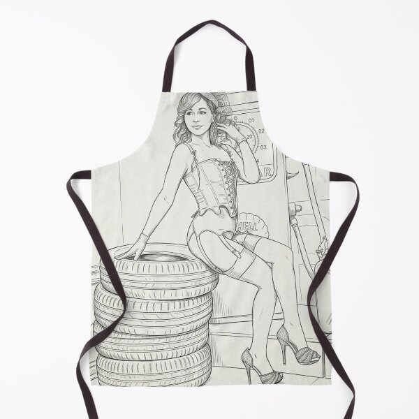 Item preview, Retro Pin Up Gas Station Girl Vintage Mechanic Aesthetic designed and sold by Aura.Creative.