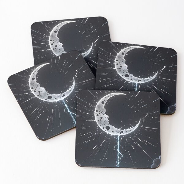 Item preview, Cosmic Lightning Crescent Moon Phone Case designed and sold by Bronze-Starr.