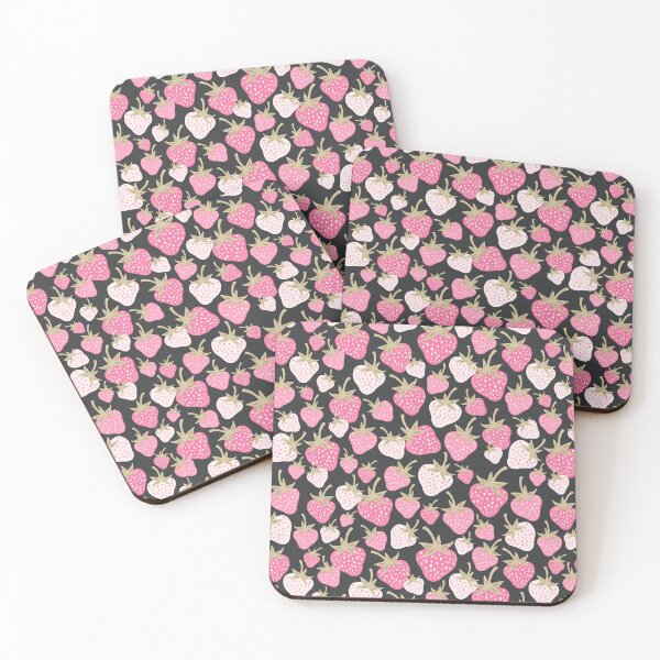Item preview, Strawberry Fields Pink Berry Scatter designed and sold by Patternandflow.