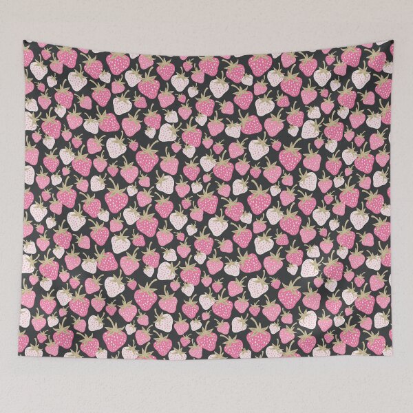 Item preview, Strawberry Fields Pink Berry Scatter designed and sold by Patternandflow.
