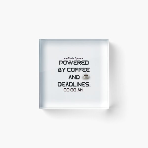 Item preview, Powered by Coffee and Deadlines T-Shirt for Electricians – Work Hard, Laugh Hard designed and sold by IronMade Apparel.
