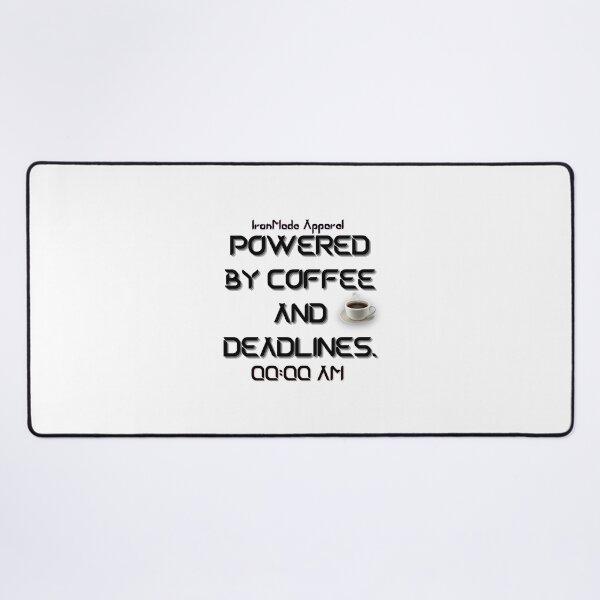 Item preview, Powered by Coffee and Deadlines T-Shirt for Electricians – Work Hard, Laugh Hard designed and sold by IronMade Apparel.