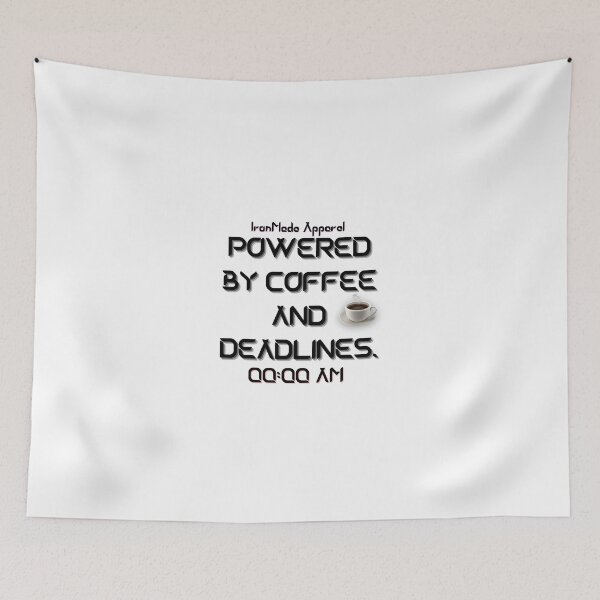 Item preview, Powered by Coffee and Deadlines T-Shirt for Electricians – Work Hard, Laugh Hard designed and sold by IronMade Apparel.