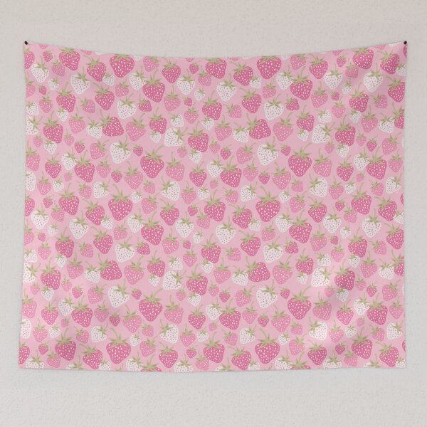 Item preview, Strawberry Fields Pink Berry Picnic Scatter designed and sold by Patternandflow.