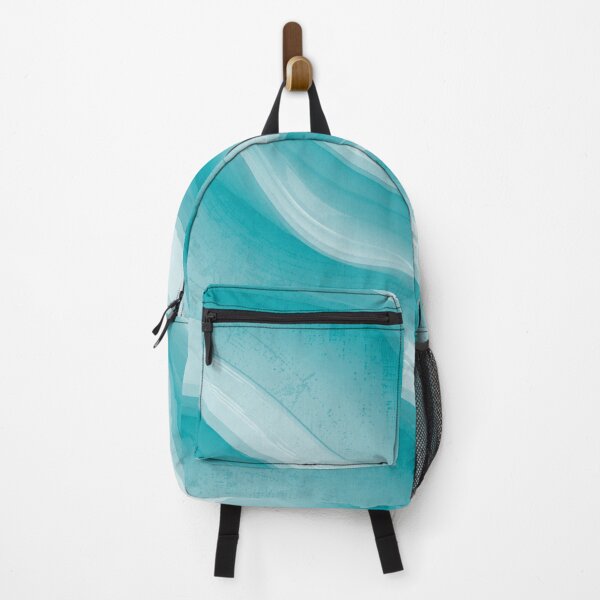 Item preview, Shades of Teal Wavy Lines Pattern Background designed and sold by burbankdesigns.