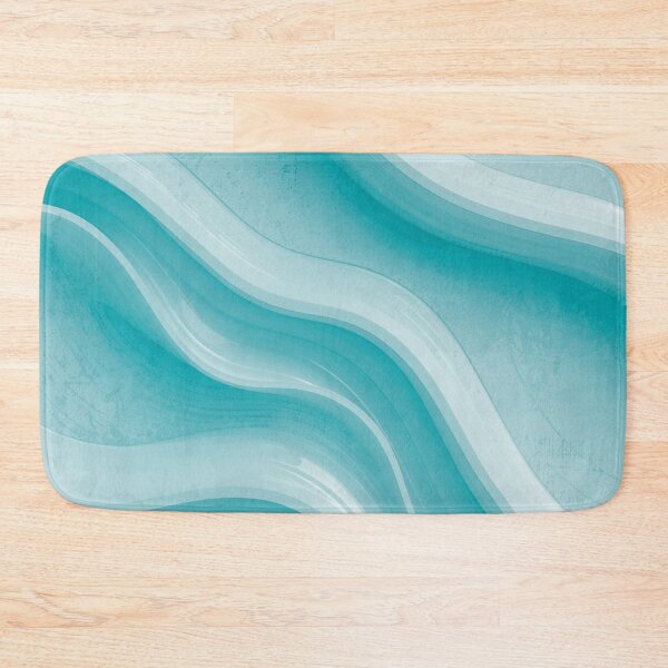 Item preview, Shades of Teal Wavy Lines Pattern Background designed and sold by burbankdesigns.