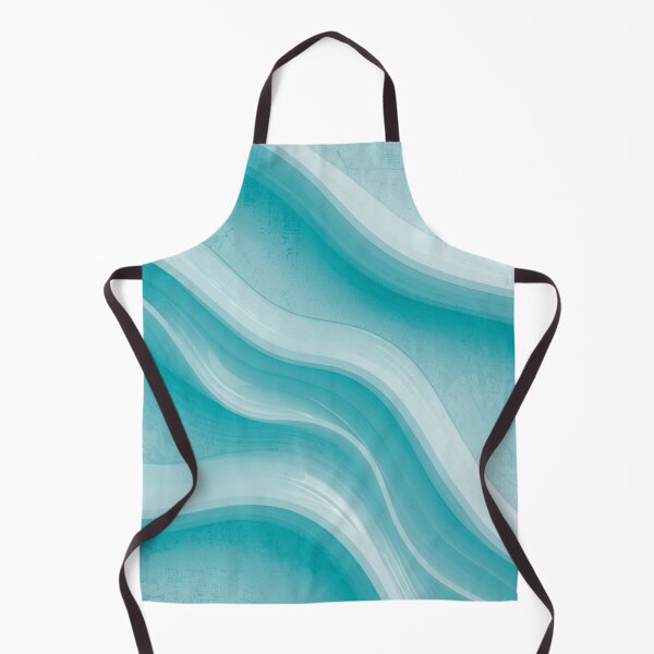 Item preview, Shades of Teal Wavy Lines Pattern Background designed and sold by burbankdesigns.