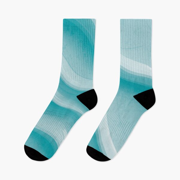 Item preview, Shades of Teal Wavy Lines Pattern Background designed and sold by burbankdesigns.
