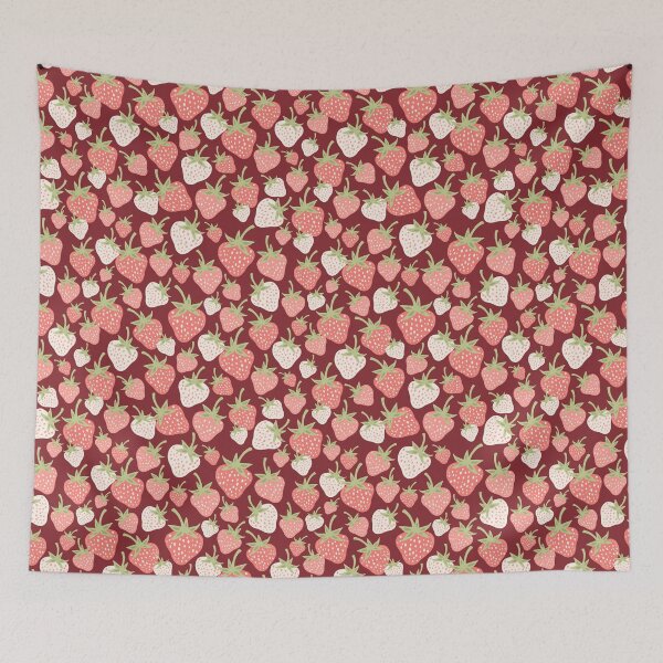 Item preview, Strawberry Fields Red Summer Berry Picnic Scatter designed and sold by Patternandflow.