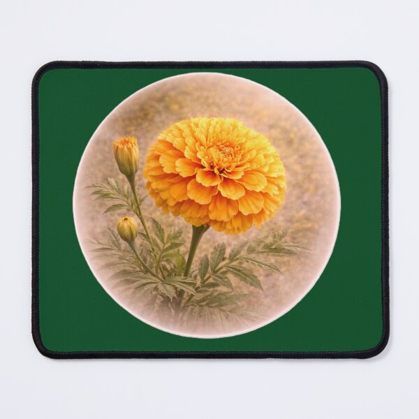 Item preview, Golden Garden Marigold – Radiant Floral Portrait designed and sold by TheJoyfulPen.