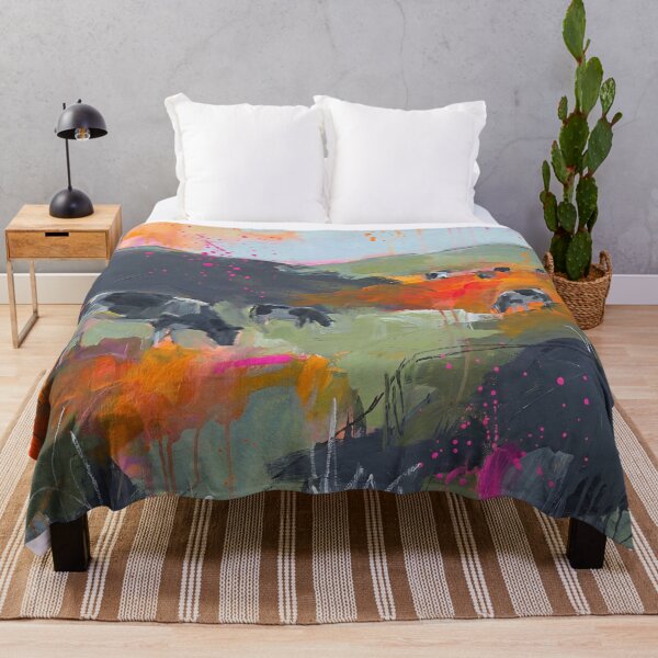 Item preview, Abstract Irish Cows in a Colour‑Splashed Countryside designed and sold by Printpix.