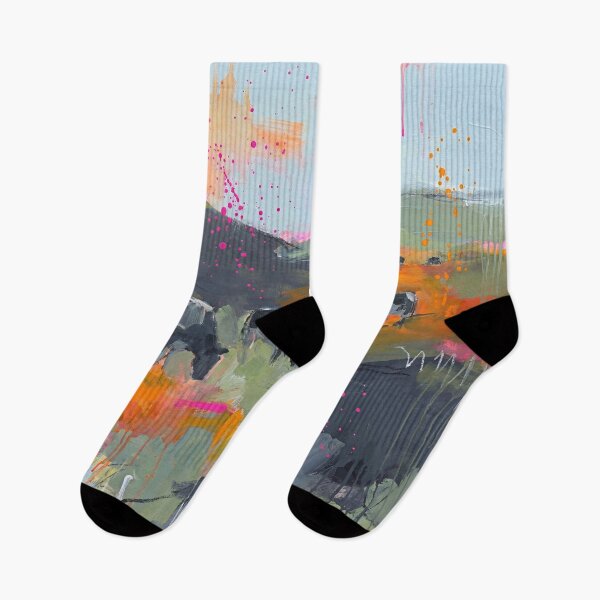 Item preview, Abstract Irish Cows in a Colour‑Splashed Countryside designed and sold by Printpix.