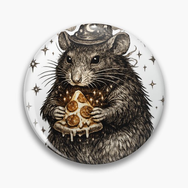 Item preview, Pizza Oracle Magic Rat Funny Spooky Witch Fortune designed and sold by Retro Mood Co.