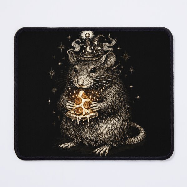 Item preview, Pizza Oracle Magic Rat Funny Spooky Witch Fortune designed and sold by Retro Mood Co.