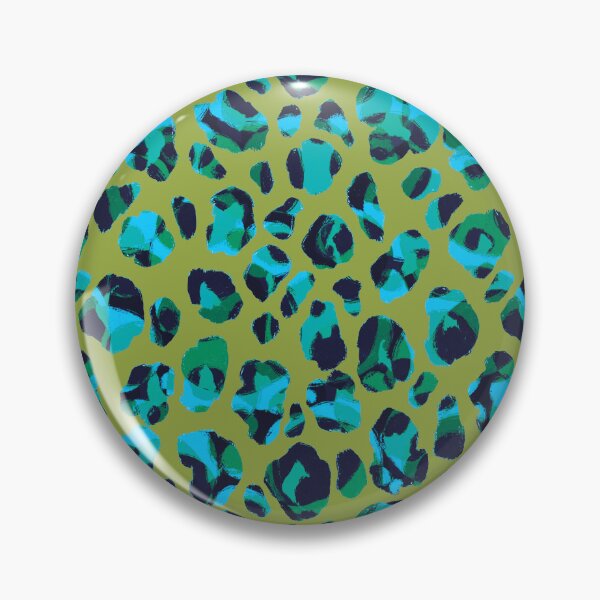 Item preview, Abstract Multicolour Green Teal Leopard Animal Print designed and sold by Patternandflow.
