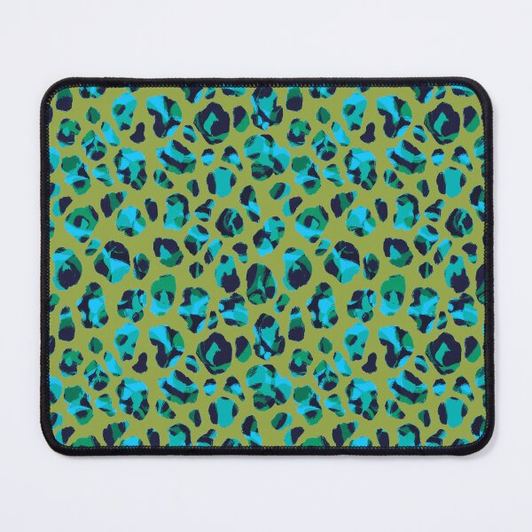 Item preview, Abstract Multicolour Green Teal Leopard Animal Print designed and sold by Patternandflow.