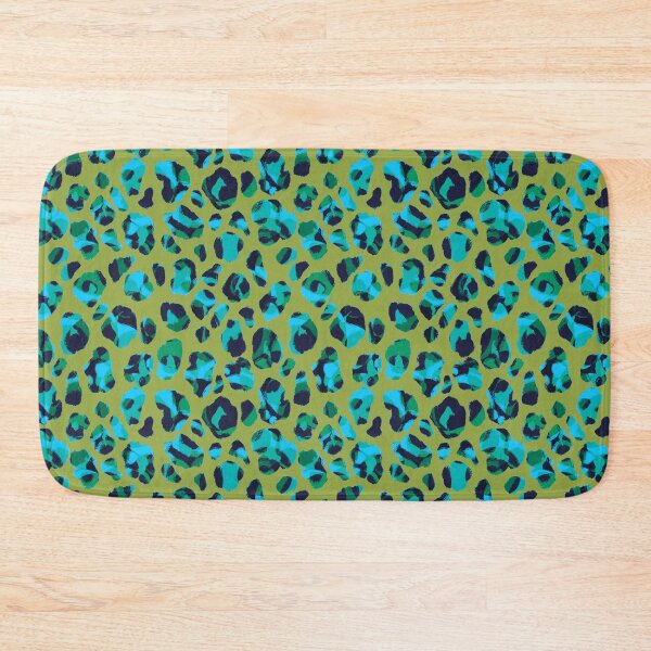 Item preview, Abstract Multicolour Green Teal Leopard Animal Print designed and sold by Patternandflow.