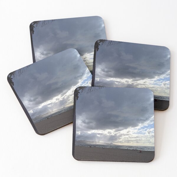 Item preview, Las Canteras Beach Palm Tree, Crepuscular Rays designed and sold by LavaAndLight.