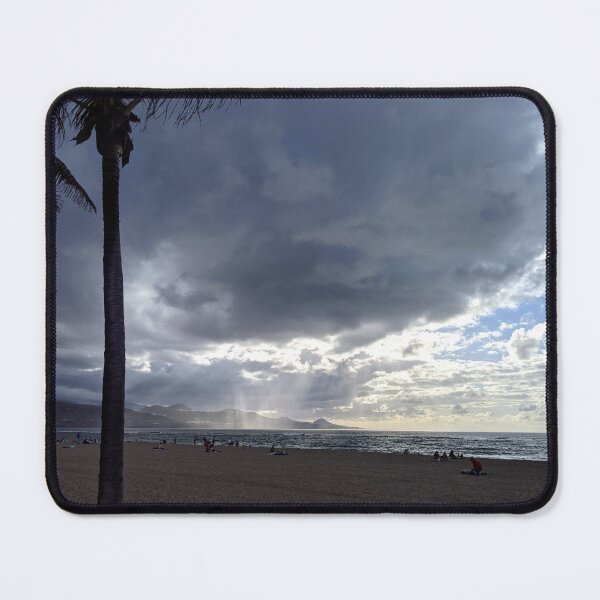 Item preview, Las Canteras Beach Palm Tree, Crepuscular Rays designed and sold by LavaAndLight.