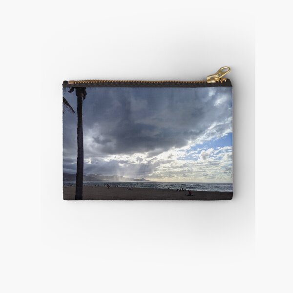 Item preview, Las Canteras Beach Palm Tree, Crepuscular Rays designed and sold by LavaAndLight.