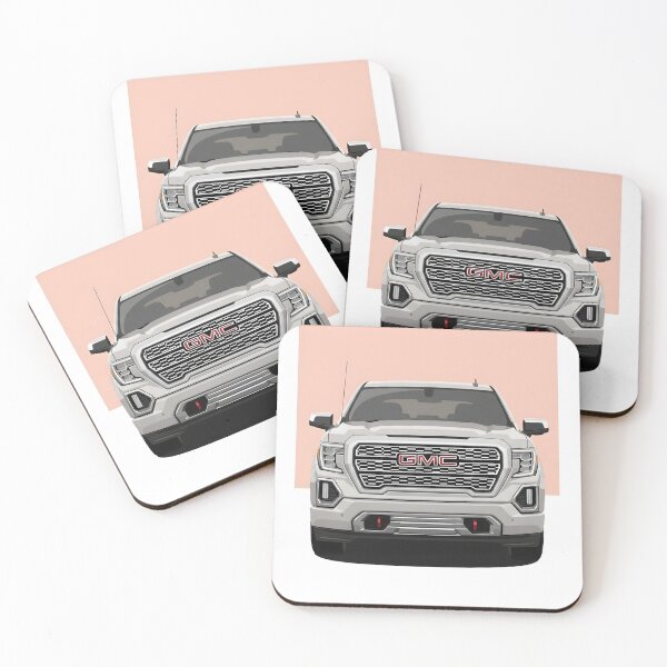 Item preview, GMC Sierra Denali Front View Illustration Luxury American Pickup Truck Minimalist Poster designed and sold by Motorline44.