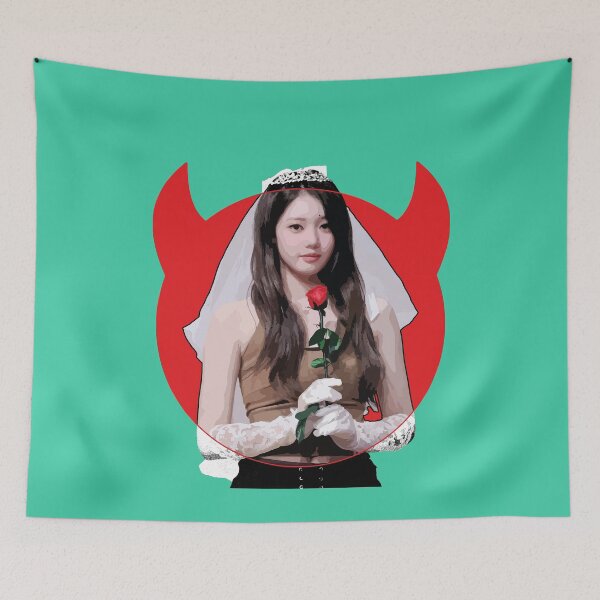 Item preview, RORA (Lee Dain) Babymonster flower aqua ver. kpop designed and sold by ShiroHero.