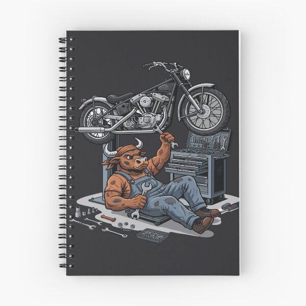 Item preview, Mechanical Beast - Vintage Motorcycle Mechanic Bull Art designed and sold by AmazingEG.