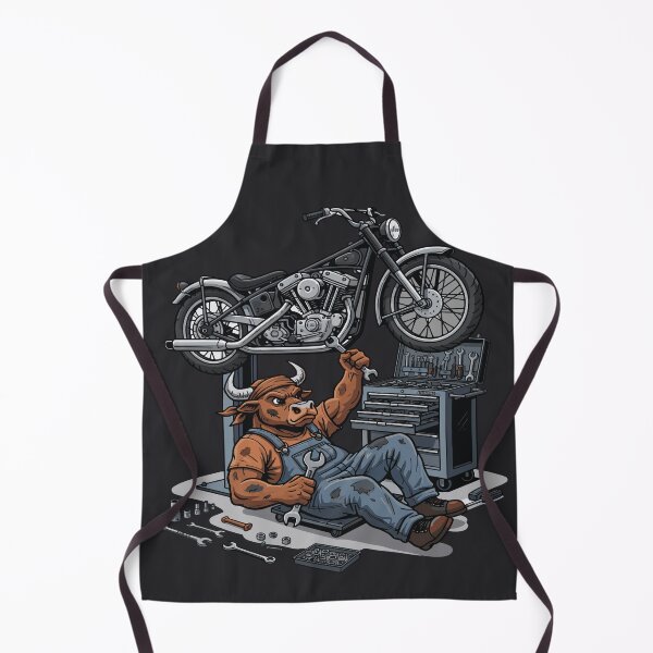 Item preview, Mechanical Beast - Vintage Motorcycle Mechanic Bull Art designed and sold by AmazingEG.