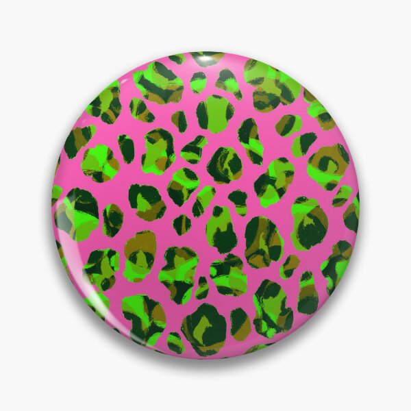 Item preview, Abstract Multicolour Green Pink Neon Leopard Animal Print designed and sold by Patternandflow.