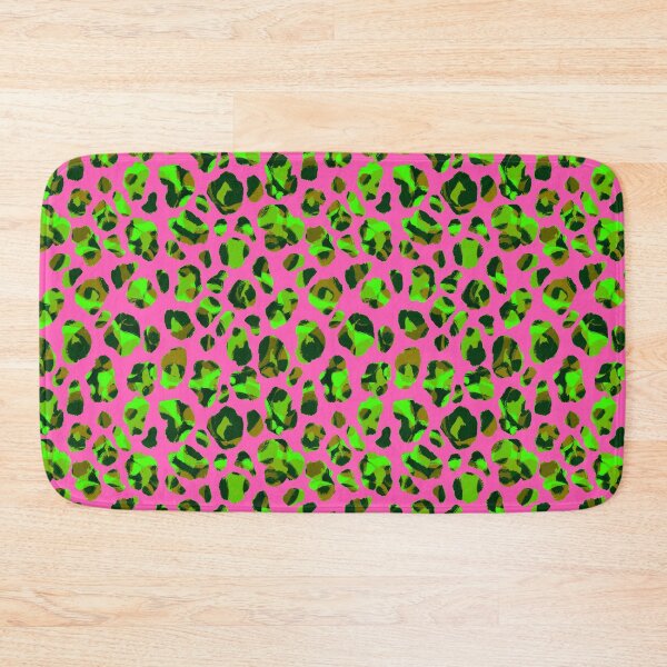 Item preview, Abstract Multicolour Green Pink Neon Leopard Animal Print designed and sold by Patternandflow.