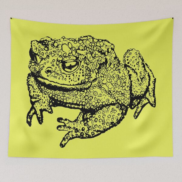 Item preview, Toad Thinking - (#E9F055) designed and sold by The Stippler Process.