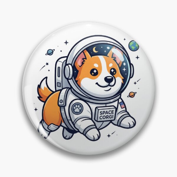Item preview, Cute Corgi Astronaut Space Explorer - Kawaii Dog Galaxy Adventure. designed and sold by blessed by god.