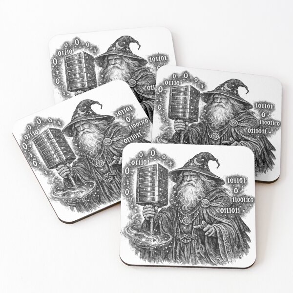 Item preview, Lord Of The Servers IT Support Wizard Fantasy Humor designed and sold by Retro Mood Co.
