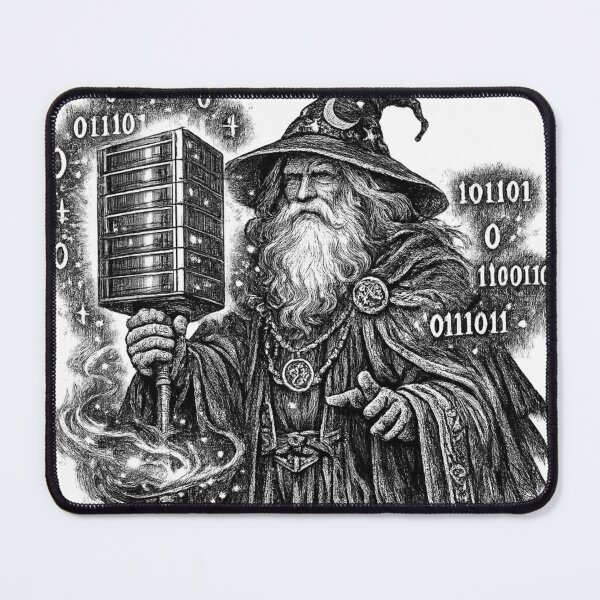 Item preview, Lord Of The Servers IT Support Wizard Fantasy Humor designed and sold by Retro Mood Co.