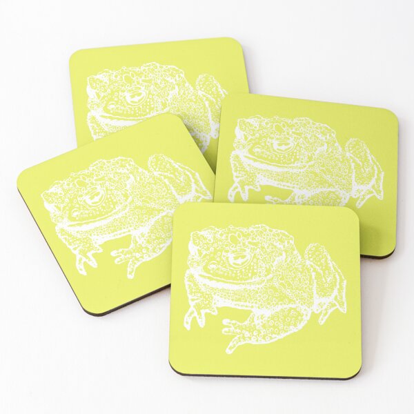 Item preview, Toad Thinking - Light Lines - (#E9F055) designed and sold by The Stippler Process.