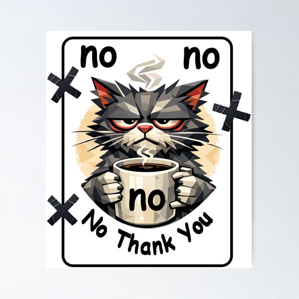 Item preview, funny cat no designed and sold by Jakab33.