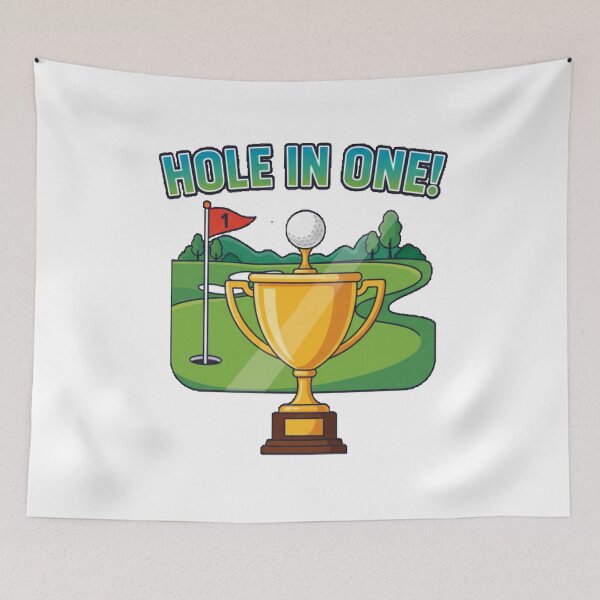 Item preview, Golf Gold Trophy - Ball Above Cup - HOLE IN ONE!l designed and sold by Giulivo Store Graphic.