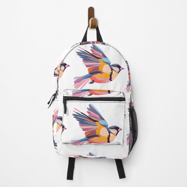 Item preview, Geometric Goldfinch Flight - Vibrant Modern Bird Art Print designed and sold by DesignArtist.ia.