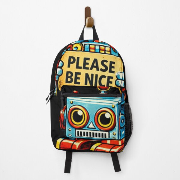 Item preview, Be Nice To The Artificial Intelligence Robot Retro Sci Fi designed and sold by Retro Mood Co.