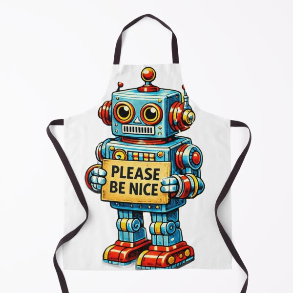 Item preview, Be Nice To The Artificial Intelligence Robot Retro Sci Fi designed and sold by Retro Mood Co.