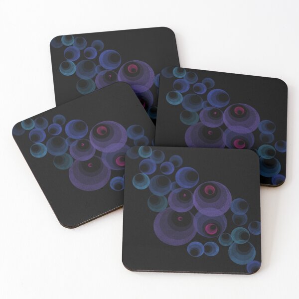 Item preview, Dark Bubbles Psychedelic. Purple Circles Over Black Background designed and sold by All About Playfulness by Saras Feijoo.
