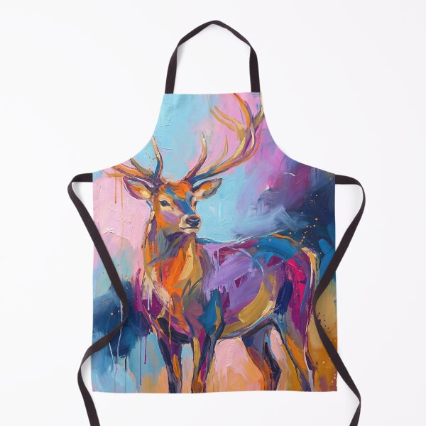 Item preview, Majestic Abstract Stag – Vibrant Colourful Wildlife Art designed and sold by Printpix.