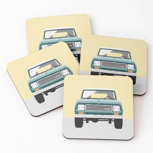 Item preview, International Scout Front View Illustration Classic Vintage Off-Road 4x4 Minimalist Poster designed and sold by Motorline44.