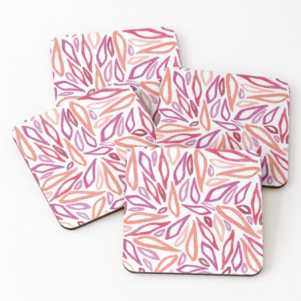 Item preview, Abstract Red Orange Organic Hand Drawn Fall Leaf Pattern designed and sold by Patternandflow.