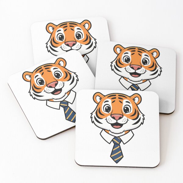 Item preview, Friendly Tiger Boss Cartoon Mascot with Tie designed and sold by k3rstman1.