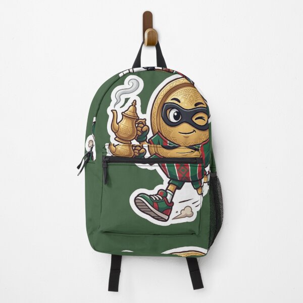Item preview, Funny Super Moroccan Tea Character Sticker - Traditional Mint Tea Art designed and sold by zakman02.