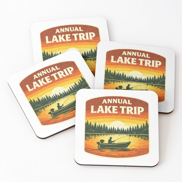 Item preview, Annual Lake Trip – Vintage Sunset Fishing Design designed and sold by EastEndTownie.