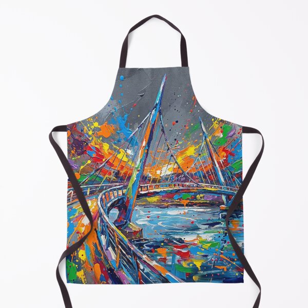 Item preview, Peace Bridge Derry / Londonderry – Colourful Abstract Splatter Art designed and sold by Printpix.