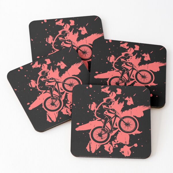 Item preview, MTB Splatter Art Mountain Bike Jump Silhouette designed and sold by LinaValearte.