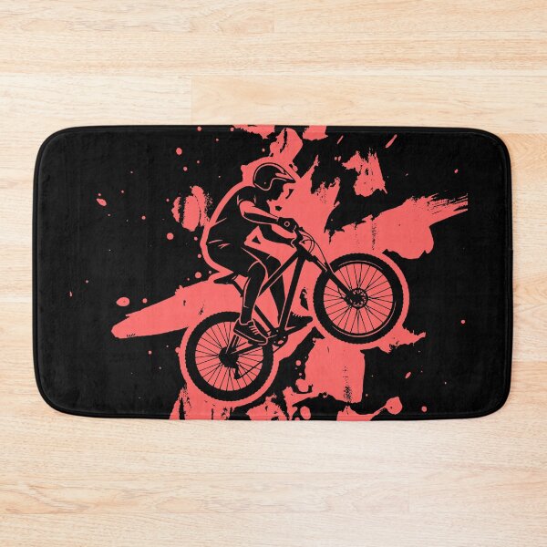 Item preview, MTB Splatter Art Mountain Bike Jump Silhouette designed and sold by LinaValearte.